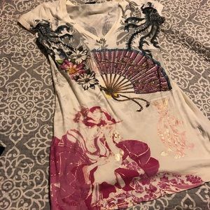 Christian Audigier embellished tunic